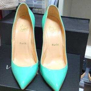 Authentic Christian Louboutin Pigelle  (Robin's egg color)